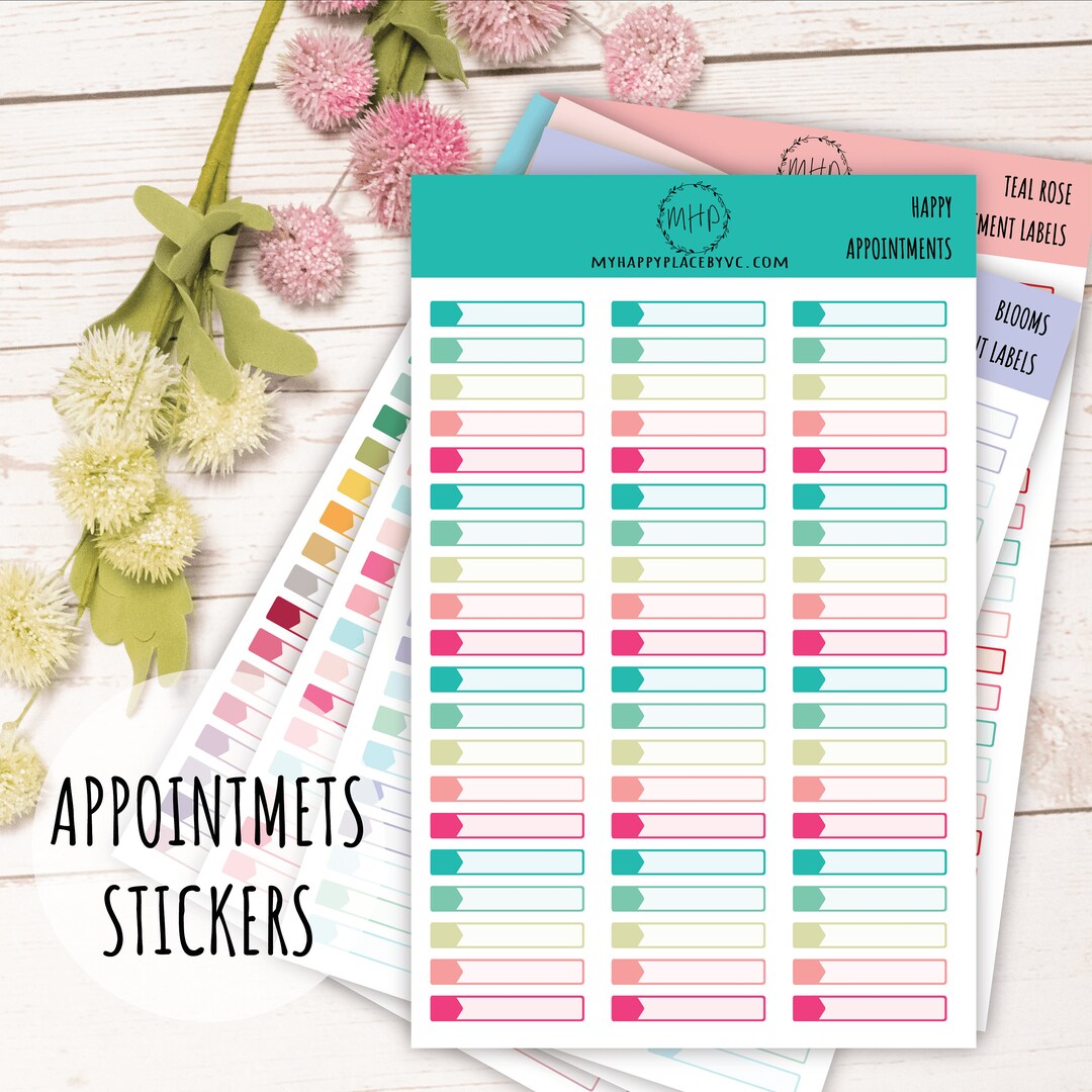 Appointment Labels, Planner Sticker for Bullet Journals, College ...