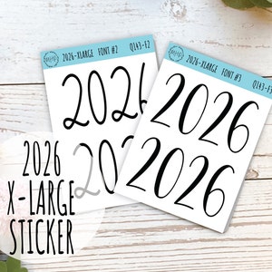 X Große 2026 Jahr Aufkleber für Planer || Q143