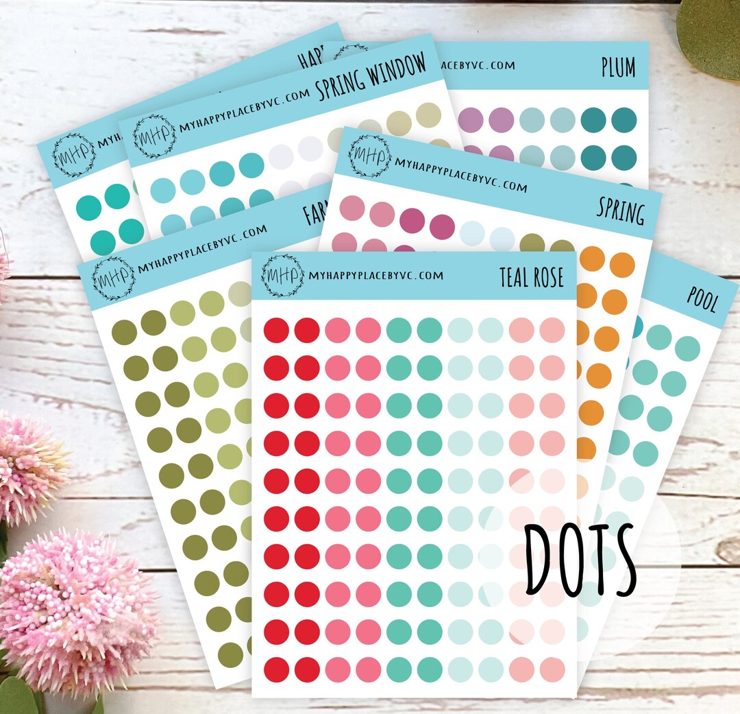 Mini Dot Planner Stickers || Q108 - Etsy