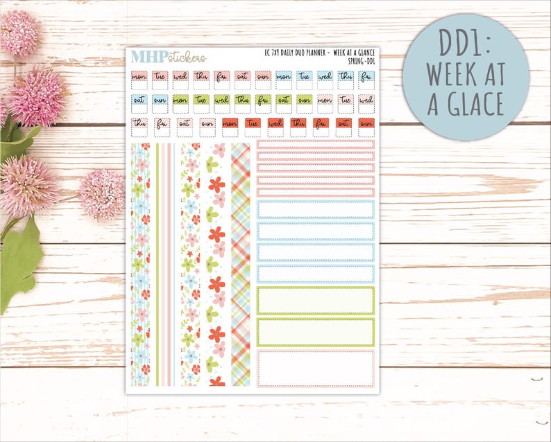 MARCH Daily Duo Sticker Kit for 7x9 Erin Condren Planners. 2026 ...