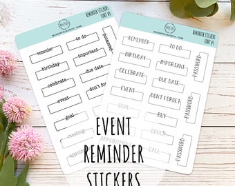 Reminder Stickers for College Planner and Bullet Journals. Stickers for Teachers, Students , and School Planner. Homeschool Planner || H517