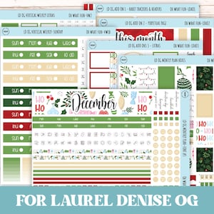 DECEMBER-stickers voor originele horizontale en verticale Laurel Denise planners.. "Oh What Fun" || OGOWF
