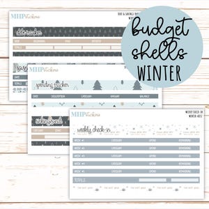 Budgetschelpen. Add-ons voor Laurel Denise Planners (WINTER) || AOW