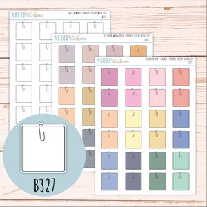Självhäftande anteckningsblock med klämma, klotterplanerarklistermärken. EC Color Way || B327