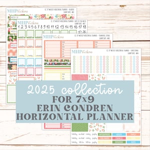 AUGUST Weekly Horizontal Planning Kit for 7x9 Erin Condren Planners. &quot;Sunny Days&quot;  || ECWH