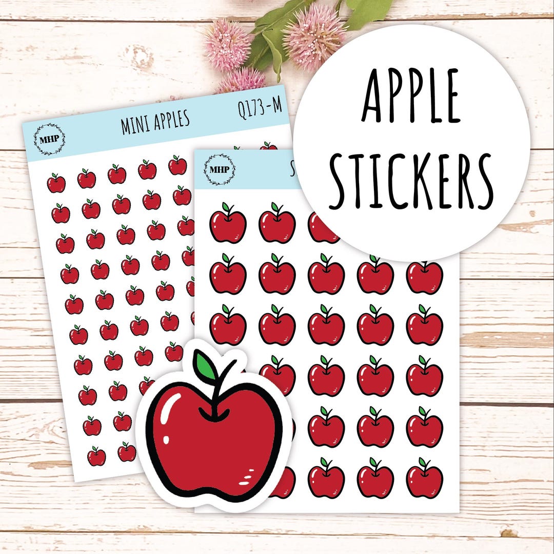 Apple Stickers. Planner Stickers || Q173 - Etsy