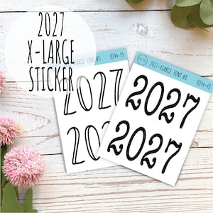X Große 2027 Jahr Aufkleber für Planer || Q144