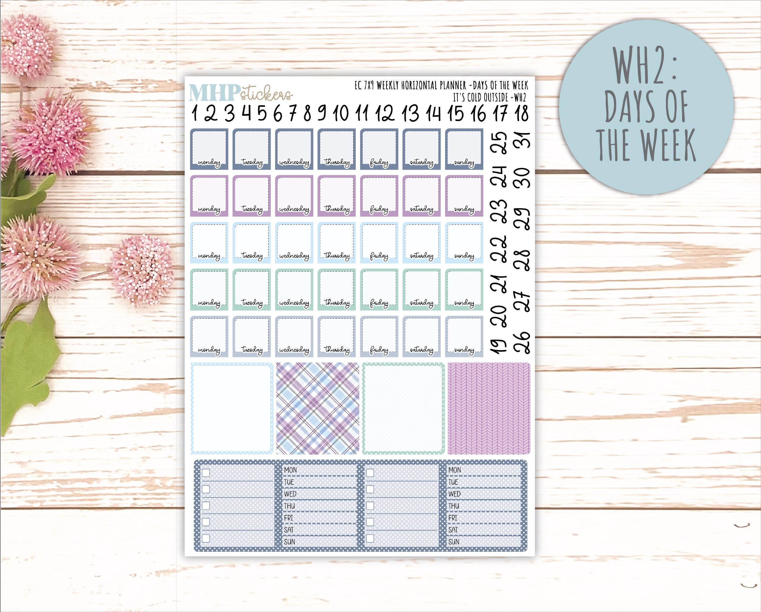 JANUARY Weekly Horizontal Planning Kit for 7x9 Erin Condren Planners ...
