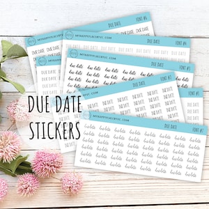Script DUE DATE Planner Pegatinas // T309