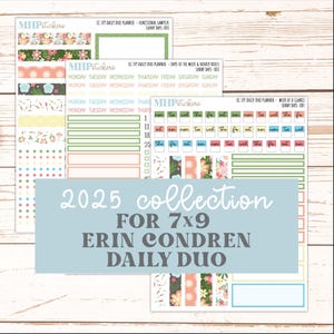 AUGUST Daily Duo Sticker Kit for 7x9 Erin Condren Planners. "Sunny Days"  || ECDD