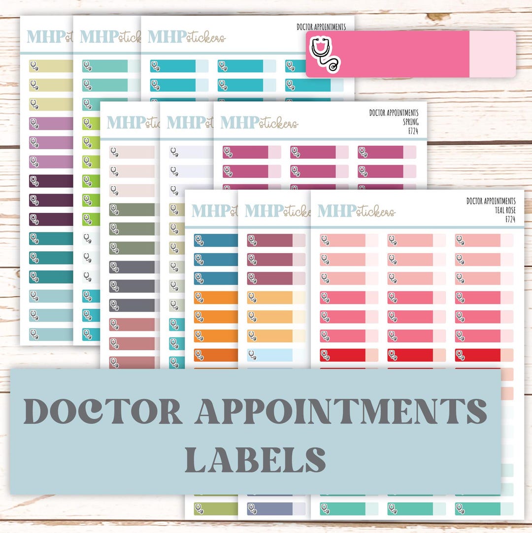 Doctor's Appointment Labels. Planner Stickers || F724 - Etsy