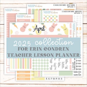 APRIL Stickers for EC Teacher Lesson Planner. 2025 Collection  &quot;Happy Easter&quot;  || ECT