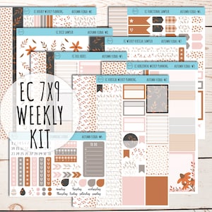 Erin Condren 7x9 Weekly Planning Kit. OCTOBER &quot;Autumn Fall&quot; Planner Stickers || AF-W