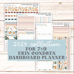 OCTOBER Weekly Dashboard Kit for 7x9 Erin Condren Planners. &quot;Pumpkins&quot;  || ECWDS