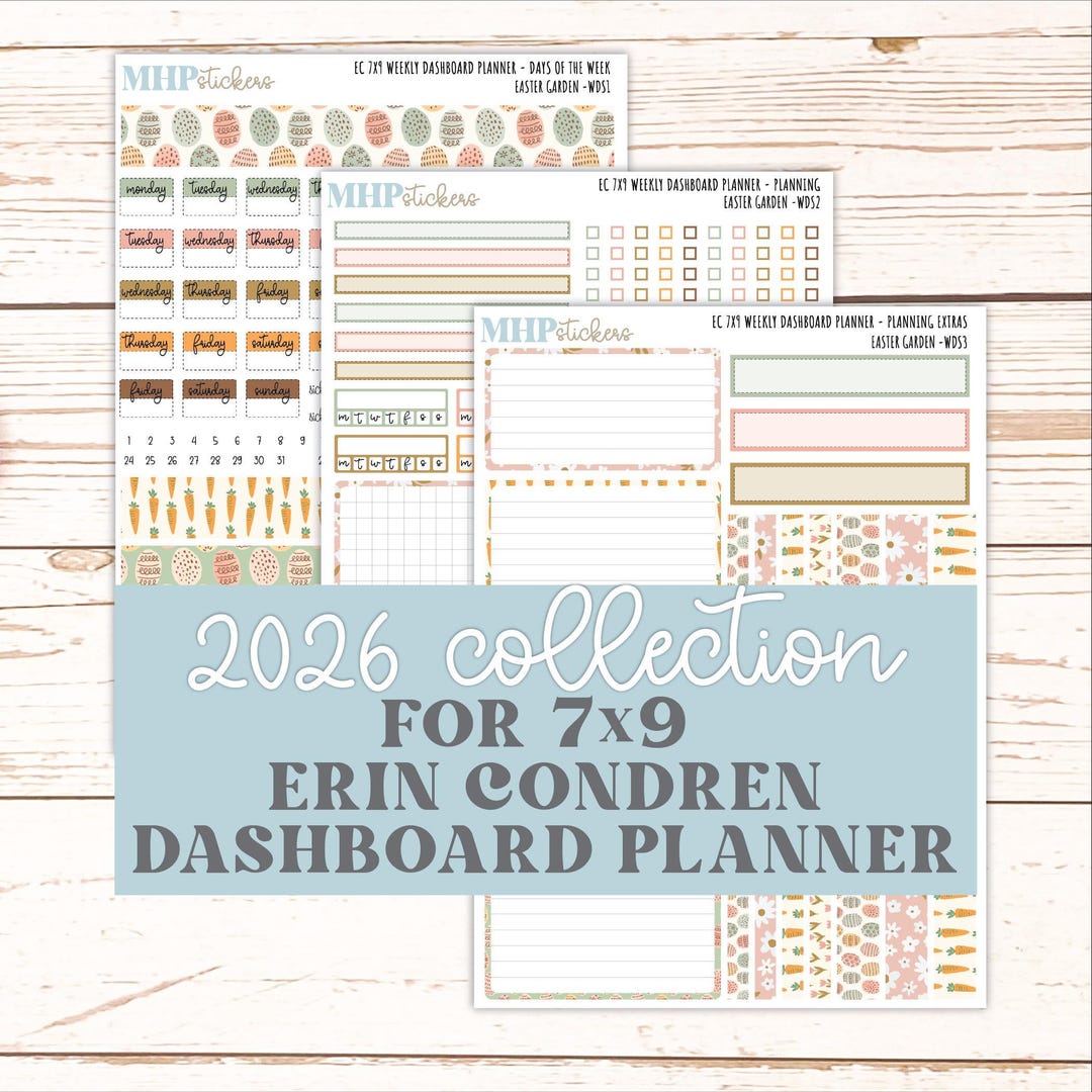 APRIL Weekly Dashboard Kit for 7x9 Erin Condren Planners. 2026 ...