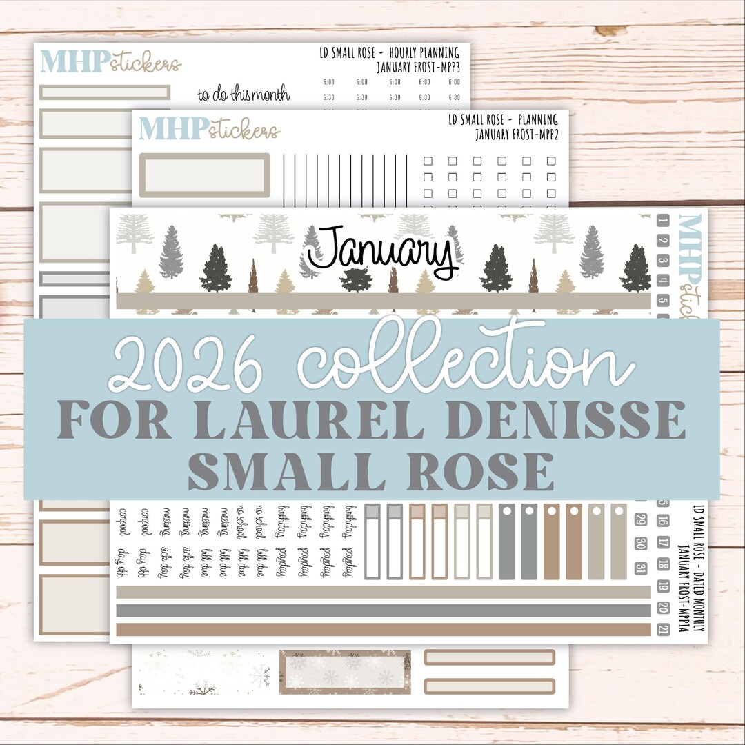 JANUARY 2026 Stickers for the Small Rose Laurel Denise Planner ...