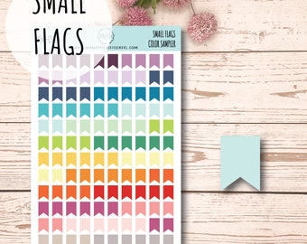 Small Flag Planner Stickers. Stickers for Planners, Bullet Journals and Organizers. Bullet Point Stickers || H549