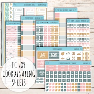 Erin Condren 7x9 coördinerende planner stickervellen. DECEMBER "Lief en vrolijk". Extra stickervellen || SM-CS