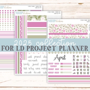 APRIL   Stickers for   The Rose Large Laurel Denise Planner (Formerly Project Planner) &quot;Flower Field&quot;  || PPFF