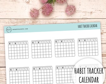 Gewoonte Tracker Kalenders Stickers. Plannerstickers voor collegeplanner, lerarenplanners, thuisschoolplanning || F735