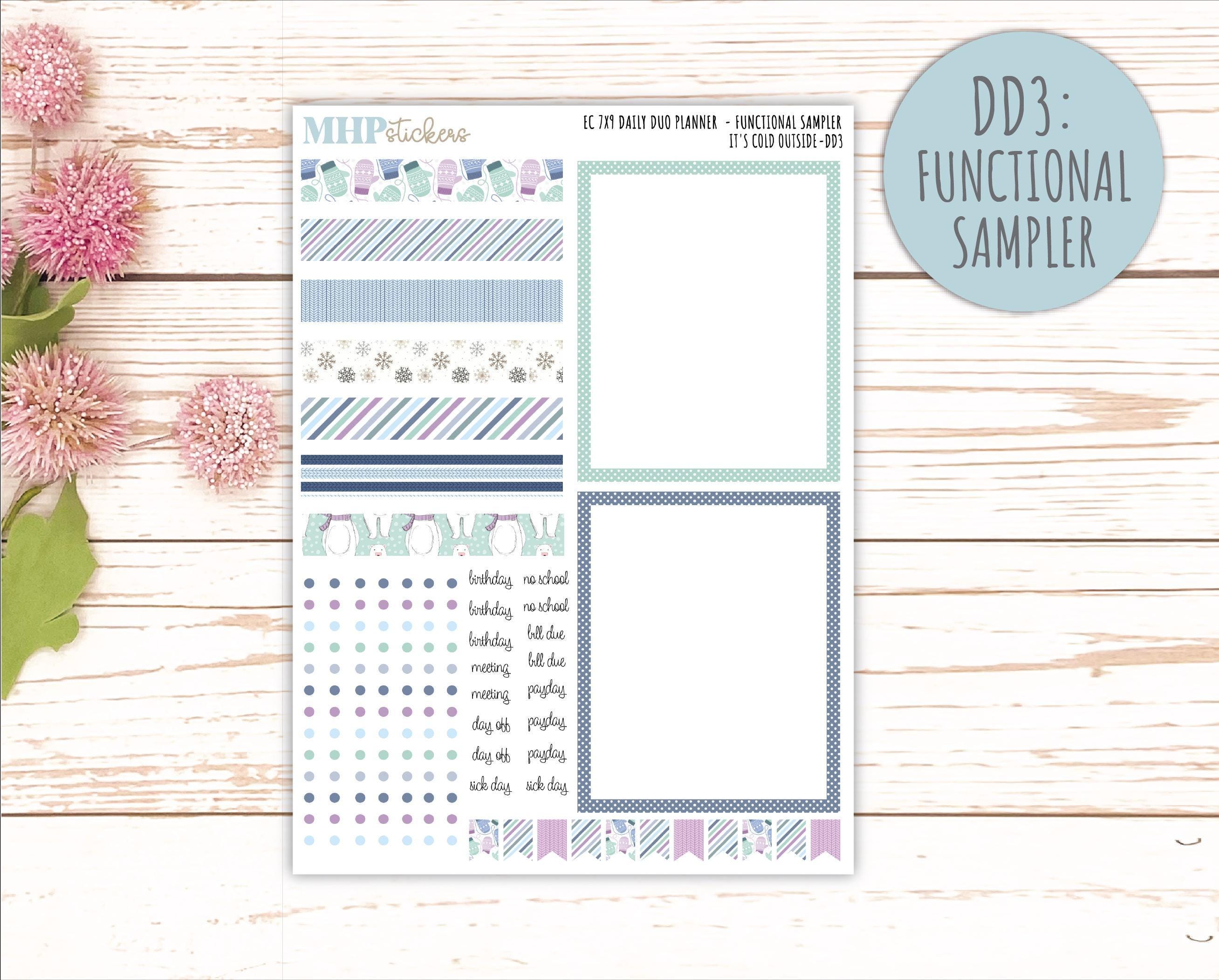 JANUARY Daily Duo Sticker Kit for 7x9 Erin Condren Planners. 2026 ...