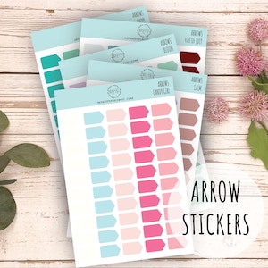 Pfeil Aufkleber für den Planer. Sticker für deinen Bullet Journal, College Planer, Studenten Planer, Lehrer Planer oder Homeschool Planer || H504
