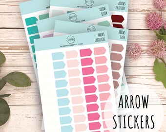 Arrow Stickers for Planners. Stickers for Bullet Journals, College Planner, Student Planner, Teacher Planner or Homeschool Planner || H504