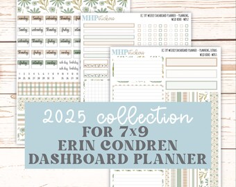 NOVEMBRE Kit de tableau de bord hebdomadaire pour agenda Erin Condren 7 x 9 pouces. « Bohème sauvage » || ECWDS