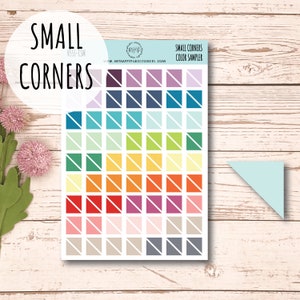 Small Corner Planner Stickers. Stickers for Planners, Bullet Journals and Organizers. Bullet Point Stickers || H551