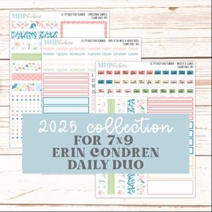 AUGUST Daily Duo Sticker Kit for 7x9 Erin Condren Planners. &quot;Island Vibes&quot;  || ECDD