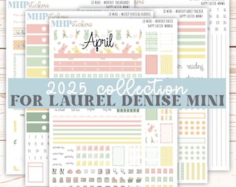 APRIL 2025 Stickers for Small Horizontal & Vertical Laurel Denise Planners. (Formerly Mini Planner)  "Happy Easter"  || MNHE
