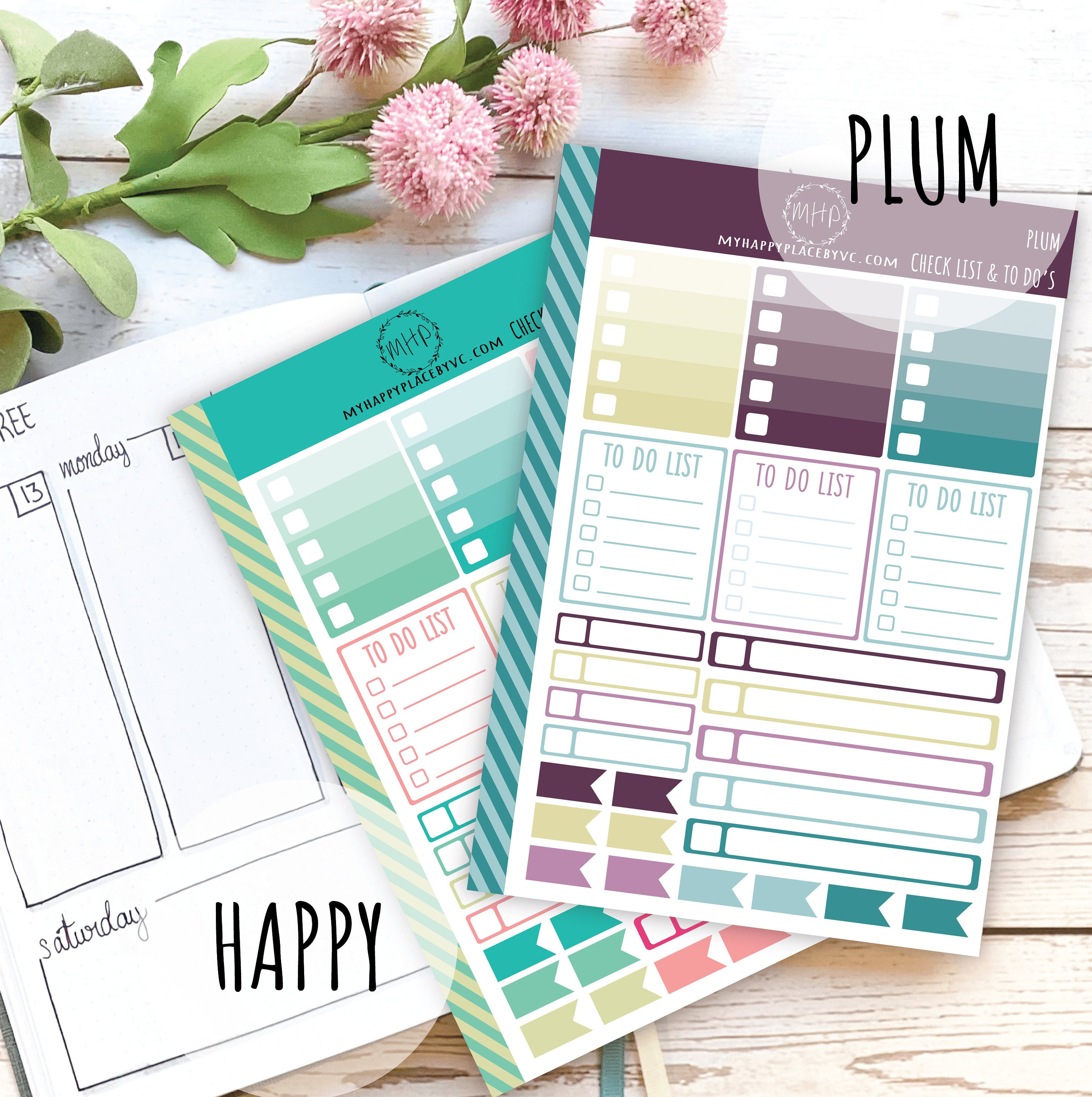 Check List and to Do Planner Stickers for College Planner, Teacher ...
