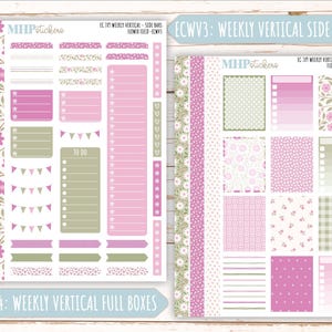 APRIL Weekly Planning Kits for 7x9 Erin Condren Planners. "flower ...