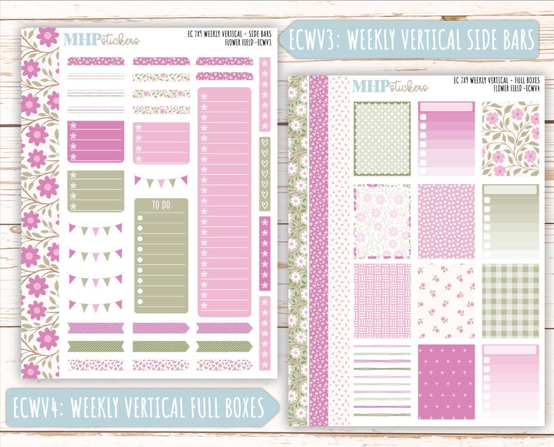 APRIL Weekly Planning Kits for 7x9 Erin Condren Planners. "flower ...
