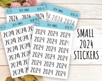 2024 Year Stickers for Planner and Bullet Journals.  Planner Stickers || Q138