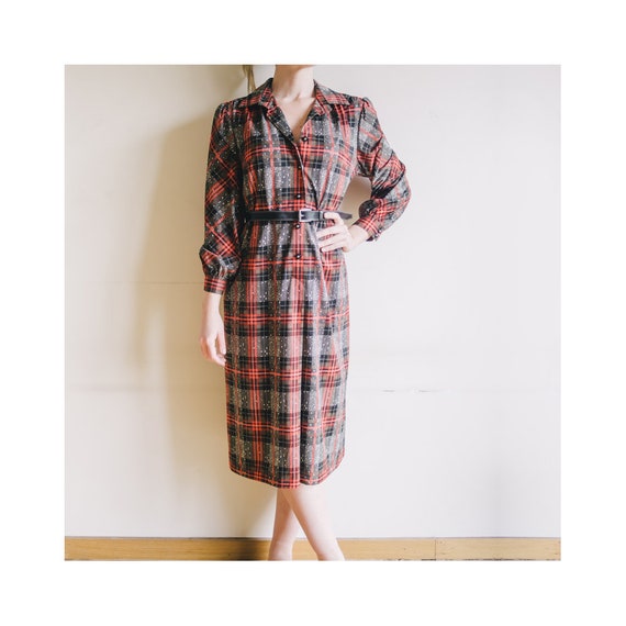 red and black checkered dress