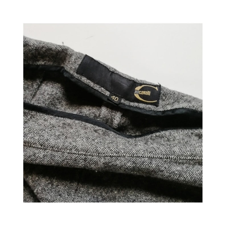 Size M Medium 70s Vintage Gray Just Cavalli Flar Wool Trousers