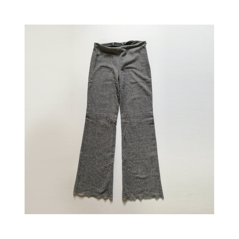 Size M Medium 70s Vintage Gray Just Cavalli Flar Wool Trousers