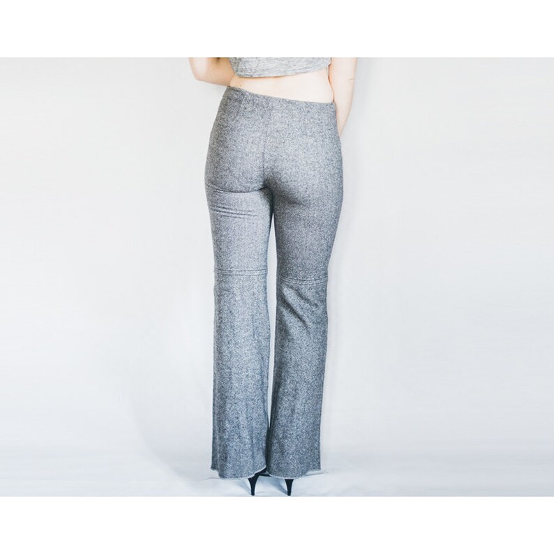 Size M Medium 70s Vintage Gray Just Cavalli Flar Wool Trousers
