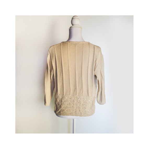 cream sequin jumper