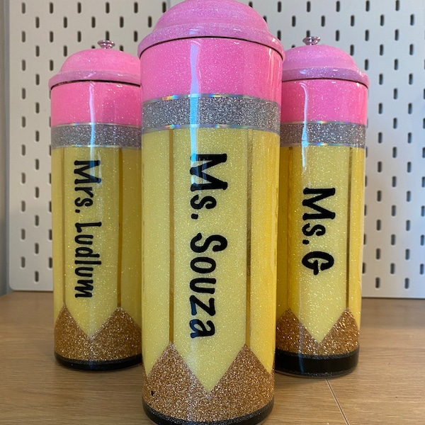 Personalized pencil dispenser, Teacher gift,