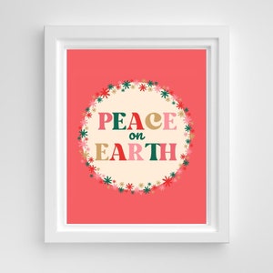 Peace on Earth, Christmas Digital Download, Christmas Printable