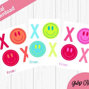 Imprimable Saint-Valentin || Visage souriant XOXO (téléchargement numérique)