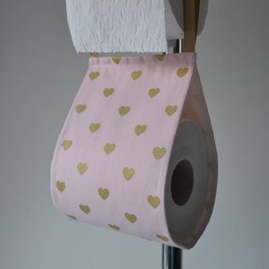 bath storage Handmade Fabric Toilet Roll Holder bath decor white with gold bath storage Handmade Fabric Toilet Roll Holder bath decor white with gold