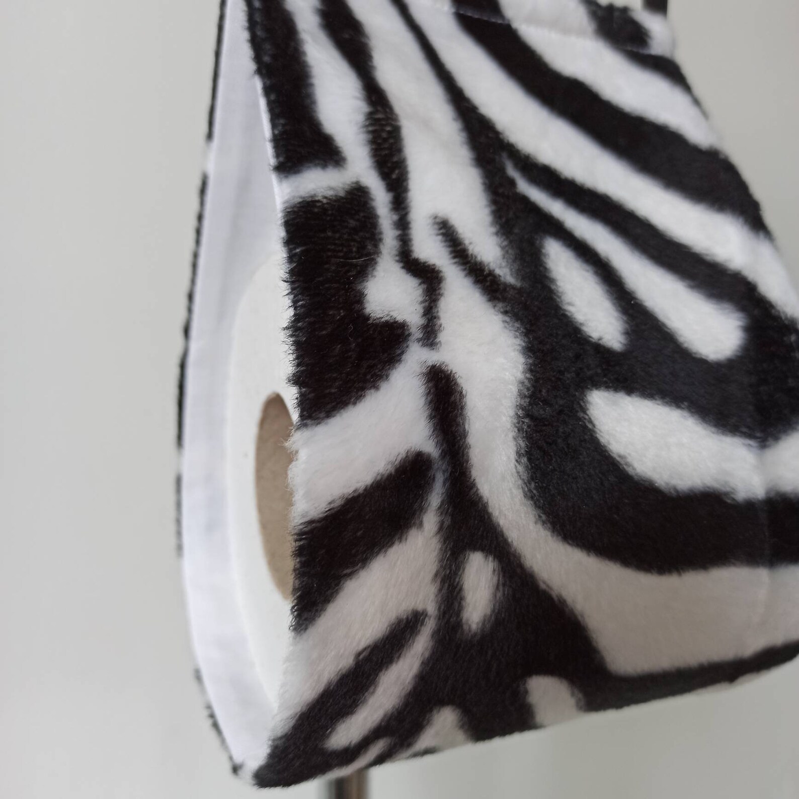 Faux Zebra Fabric Toilet Roll Holder Soft Touch Furniture Etsy UK