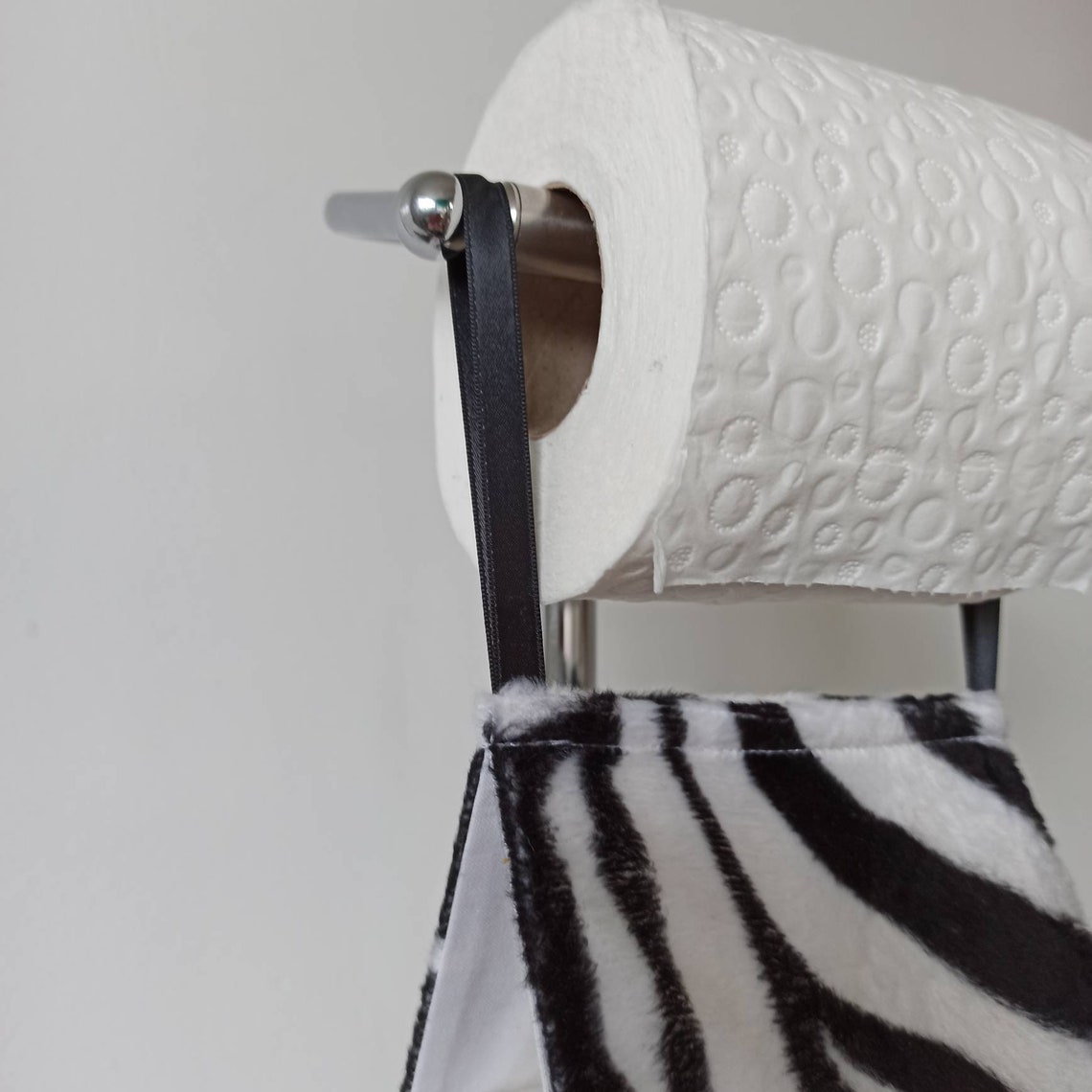 Faux Zebra Fabric Toilet Roll Holder Soft Touch Furniture Etsy UK