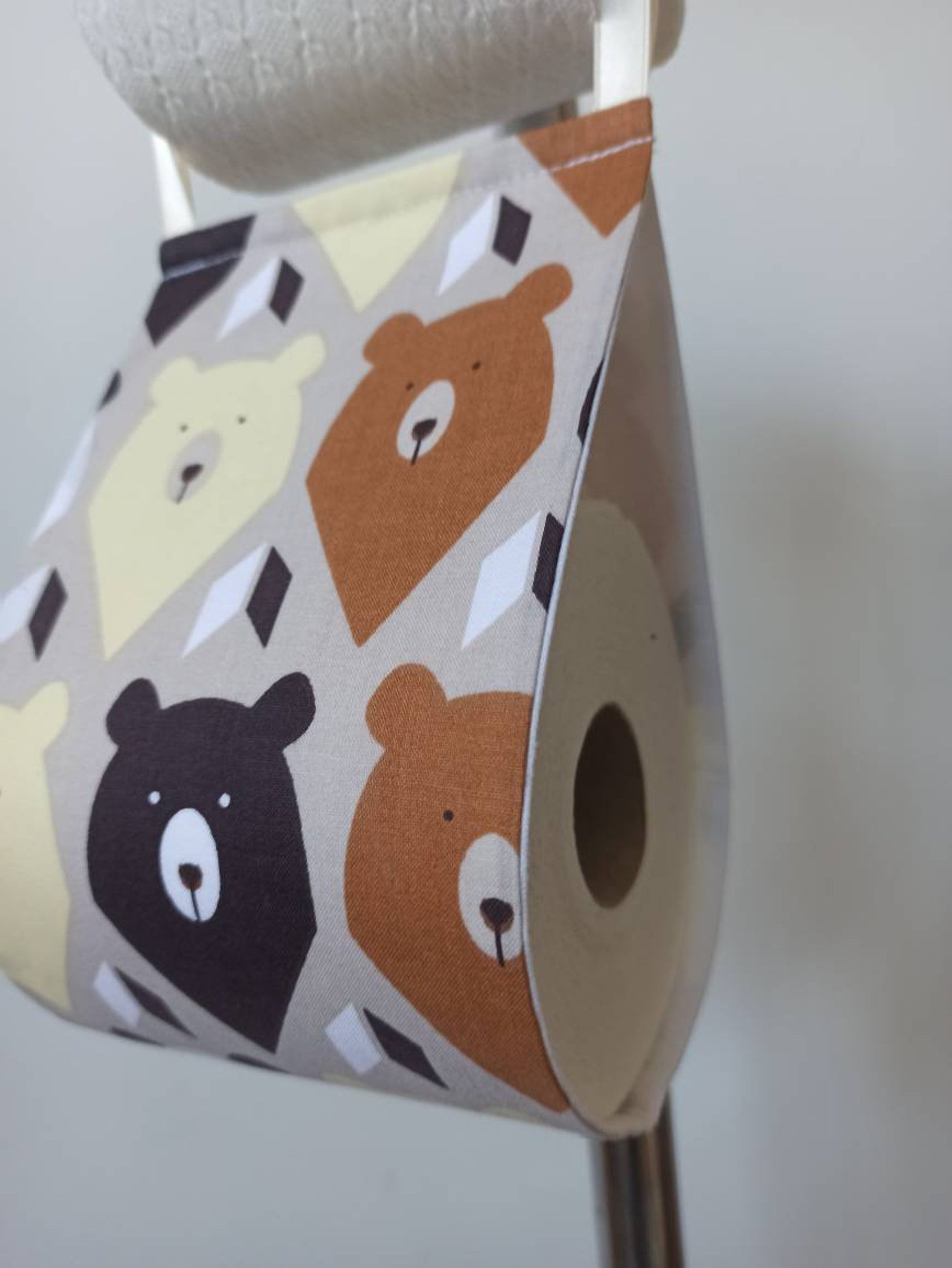 Brown Bear Fabric Toilet Roll Holder Jumbo Paper Cover Etsy