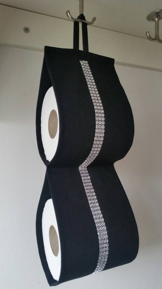 Black Toilet Roll Holder Storage, Toilet Paper Holder Storage