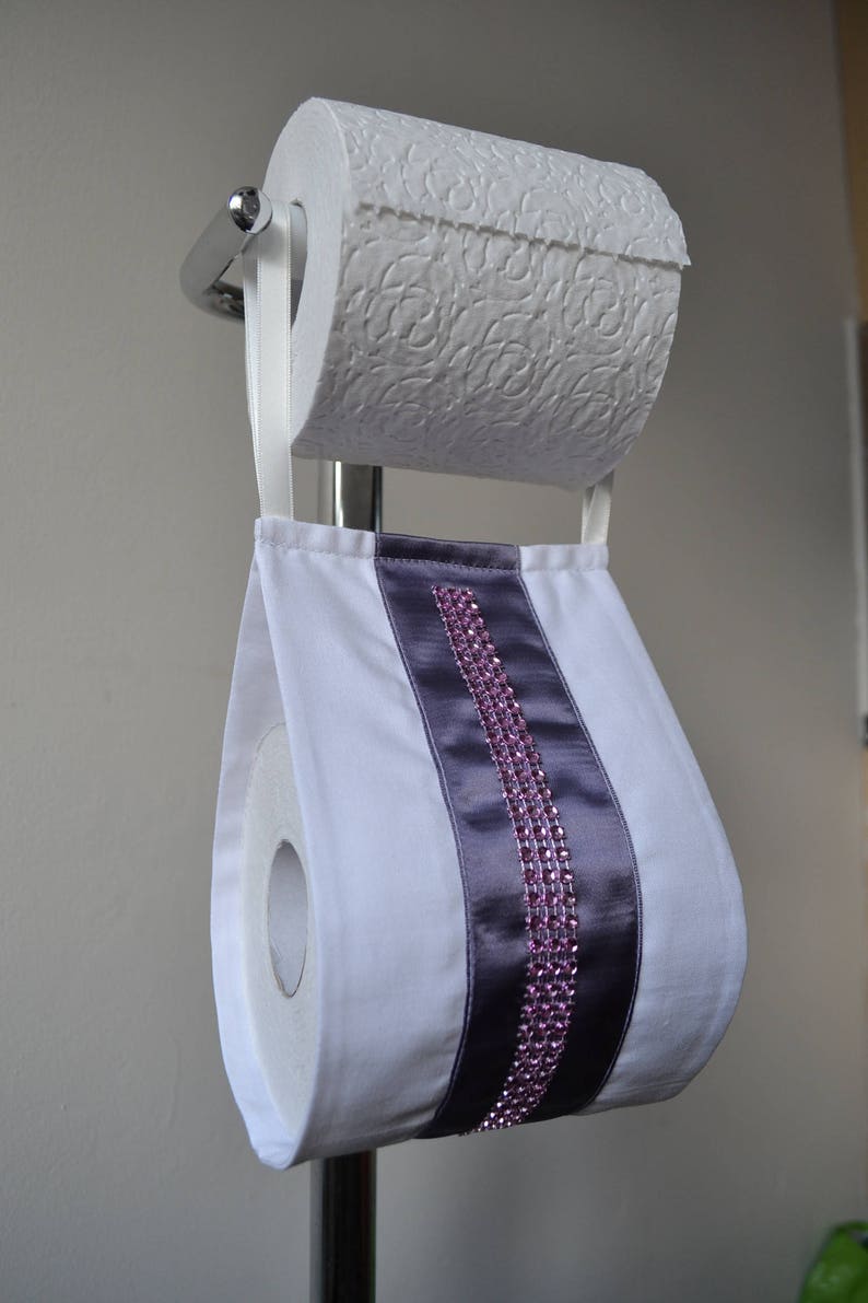 The Decorative Toilet Paper Holder Storage With Fabric White - Etsy - Decorative Toilet Paper Storage