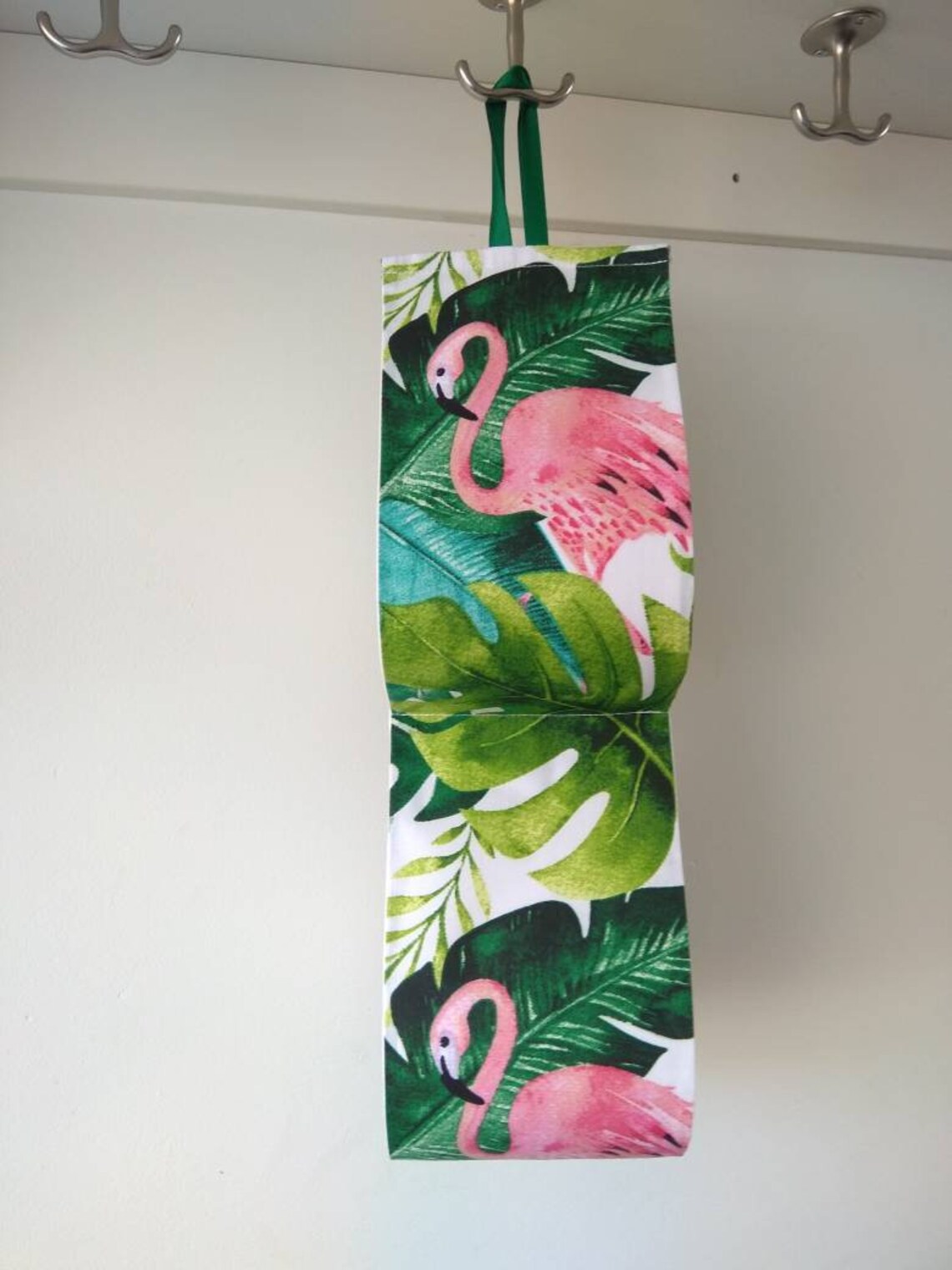 Pink Flamingos .toilet Roll Holder. Monstera Leaf. Bath Decor. Etsy